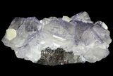Cubic Fluorite And Calcite Crystals on Matrix - Elmwood Mine #89964-2